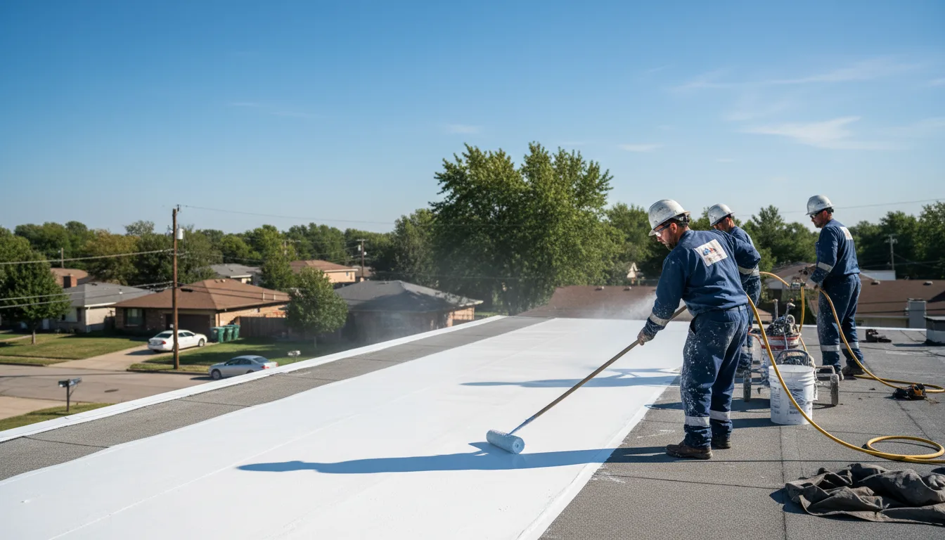 Commercial roof coating in Oak Forest, IL near me